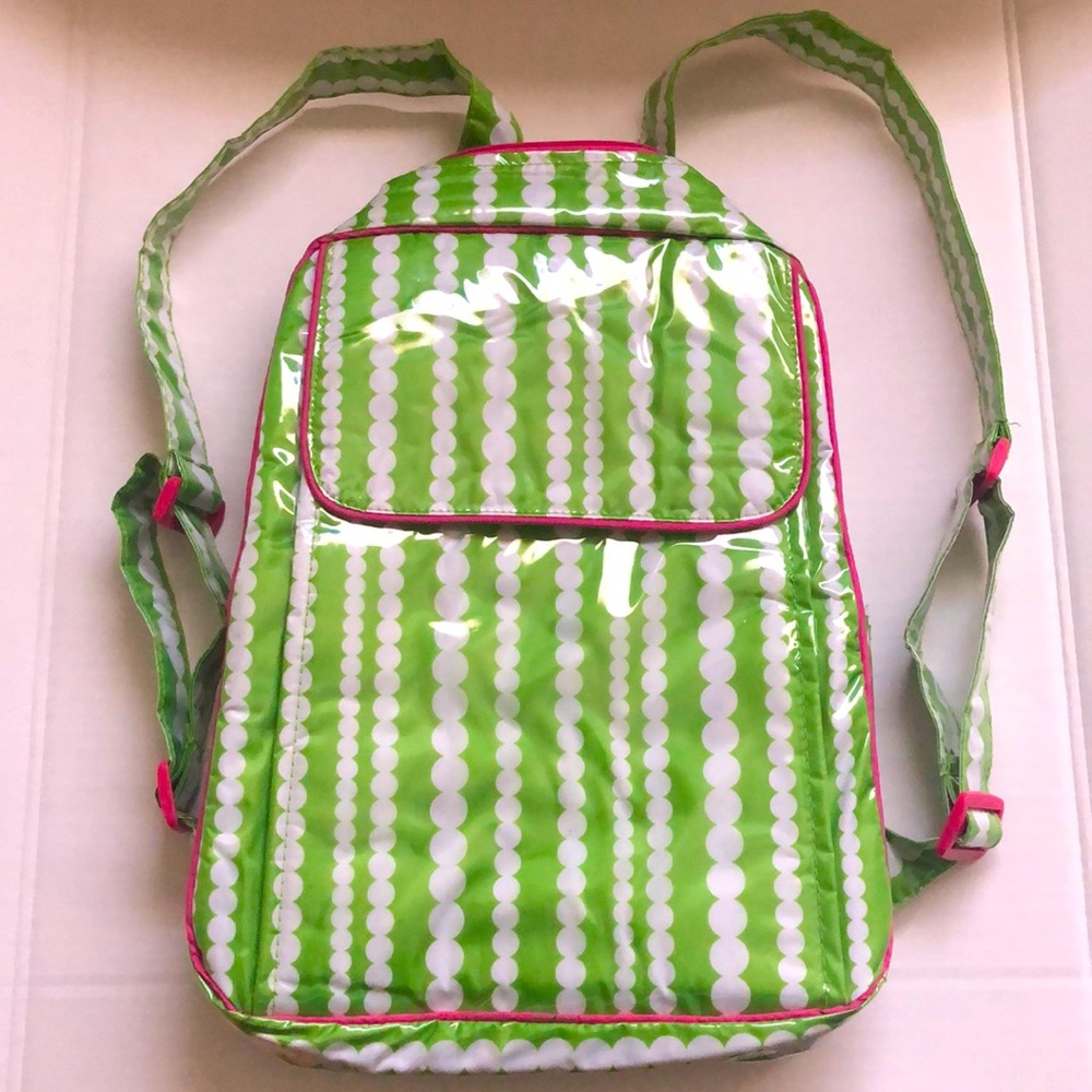 NWT-Versatile Vibrant Green/Pink Spacious Backpack
